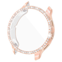 (rose gold, 3S) Etui z miękkiej skorupy TPU z imitacją diamentu i powłoką galwaniczną do Garmin Venu 3/3S, unisex