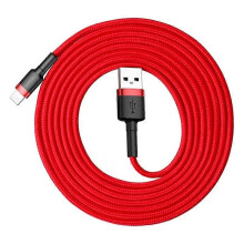 (Red, Red) BASEUS Cafule Series 2m datasynkroniseringsladekabel for iPhone X 8 8 Plus