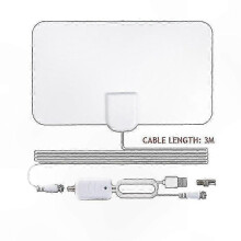(Antenna and amplifier 2) Global HD-mottagning Digital TV-antenn 1080p DVB-T2 för husbil Utomhus Inomhus EU-kontakt ingår