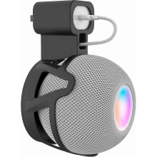 (Black, British Standard) Homepod Mini Wall Plug Mount Holder with Cord Management