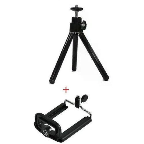 (black) Universal Mini Table Tripod for iPhone/DSLR - Telescopic 2 Section Flexible Stand