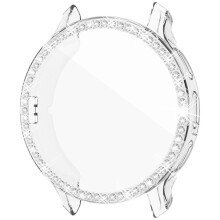 (transparent, 3S) Etui z miękkiej skorupy TPU z imitacją diamentu i powłoką galwaniczną do Garmin Venu 3/3S, unisex