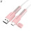 (Pink) 25-26 Silicone Anti-Break Charging Cable Protective Sleeve Data Cable Sleeve 1