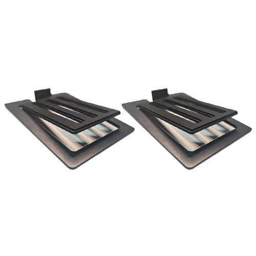 (Black) Black Heavy Duty Metal Tilted Desktop Speaker Stands for Most Studio Monitors