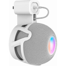 (White, American Standard) Homepod Mini Wall Plug Mount Holder with Cord Management