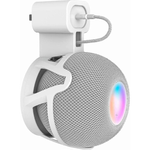 (White, American Standard) Support mural pour HomePod Mini avec gestion des câbles