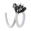 (White) Heat Resistant Braided Cable Sleeve Protector for Auto Motorcycle PC TV Electronics Black 1