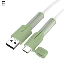 (Gree) 25-26 Silikonowy pokrowiec ochronny na kabel ładujący z zabezpieczeniem przed zerwaniem, pokrowiec na kabel danych
