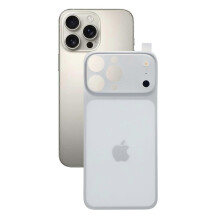(Silver, Silver) Ochraniacz na tył telefonu PMMA o pełnym pokryciu do iPhone'a 14 Pro, który zmienia się w 17 Pro w kolorze niebieskim
