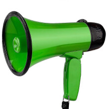 (Dark Green) Megafono portatile da esterno da 25 W, altoparlante ad alta potenza, tromba a soffio 26-27s