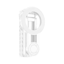 (White) Universell sammenleggbar, uttrekkbar, trådløs Bluetooth-selfiestangstativ for iPhone