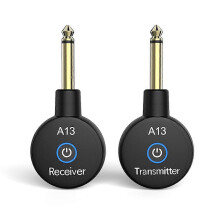 (Black, A13) A13 Trasmettitore wireless per chitarra elettrica e ricetrasmettitore per basso Accessori per cannello elettrico