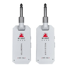 (White) M-VAVE WP-5G Trasmettitore e ricevitore wireless ricaricabile da 5,8 GHz per amplificatore per chitarra, colore nero