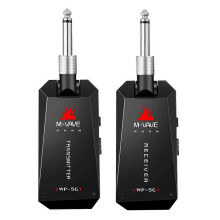 (Black) M-VAVE WP-5G Trasmettitore e ricevitore wireless ricaricabile da 5,8 GHz per amplificatore per chitarra, colore nero