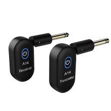 (Black, A14) A13 Trasmettitore wireless per chitarra elettrica e ricetrasmettitore per basso Accessori per cannello elettrico
