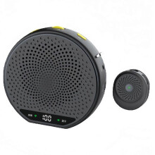 (Black) Little Bee 2.4G BT Magnetic Button Loud Lavalier for Teacher Mall - Black
