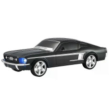 (Black) Portable Car Shaped Bluetooth Stereo Speaker Subwoofer Shocking Bass TF Card U Disk AUX FM