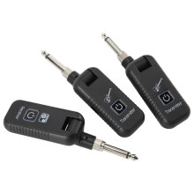 (Black, 1 To 2) Sistema wireless ricaricabile per chitarra a 2,4 GHz, trasmettitore e ricevitore 1 a 1