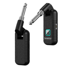 (Black, 1 To 1) Sistema wireless ricaricabile per chitarra a 2,4 GHz, trasmettitore e ricevitore 1 a 1