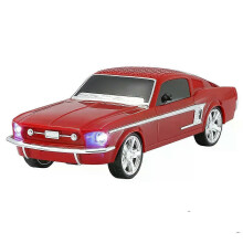 (Red) Portable Car Shaped Bluetooth Stereo Speaker Subwoofer Shocking Bass TF Card U Disk AUX FM