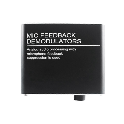 (Black, Eu plug) 4CH Mic Anti-Howling Front Stage Effector Suppressor Frequency Shift EQ Black EU Plug