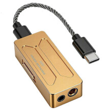 (Gold) Przenośny wzmacniacz słuchawkowy DSD Hi-Fi DAC Dual CS43198 Karta dźwiękowa USB do telefonu audiofilskiego, niebieska