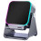 (Black) 5-in-1 Multifunctional Wireless Speaker Ambient Light Sensor Folding Phone Stand Charger 1