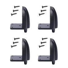 (Black) 4Pcs Speaker Isolation Feet Absorb Vibration Enhance Sound Quality Anti-Slip Base Black