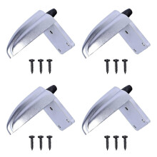 (Silver) Lot de 4 pieds d'isolation pour haut-parleurs, absorption des vibrations, amélioration de la qualité sonore, base antidérapante, noir