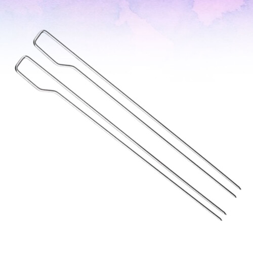 Espetos para churrasco FRCOLOR em aço inoxidável, 2 unidades, 30 cm (11,8 polegadas) 2