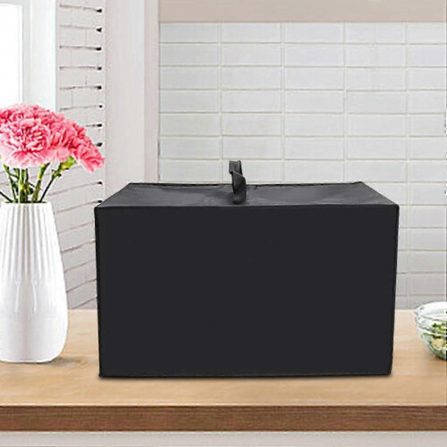 Black Microwave Cover Protector Dustproof Indoor Outdoor Kitchen Appliance 1