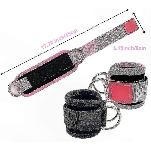 Pair of Adjustable Ankle Straps for Gym Strength Training Durable Support HWY 1