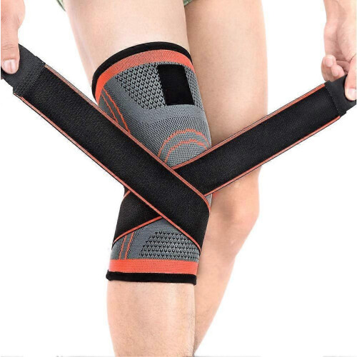 Ginocchiera con protezioni per menisco e rotula per jogging e basket, unisex. 1