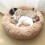 Super Soft Cat Donut Bed Plush Washable Winter Sleeping Bed 5