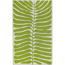 Outdoor Patio Rug Waterproof Botanical Green 122x183 cm — garden floor mat, balcony carpet, tropical area rug