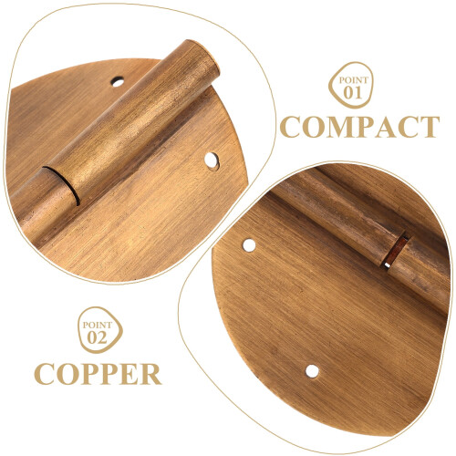 Cerniere per mobili in ottone vintage, resistenti, 2 pezzi 2