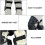 Motorcycle Knee Warmers Windproof Pad Sleeve Protector Winter Riding 1set black 3