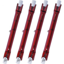 500-Watt-Rubin-Halogenheizlampe, kompatibel mit Heatmaster R7, für Gartenheizstrahler – 4er-Pack