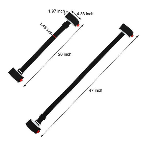 4 Pack Ski Carrier Straps Adjustable Shoulder with Cushioned Fastener Tape Strap Loop 2