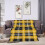 Yellow Black Plaid Fleece Throw Blanket 80"x60" 8