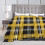 Yellow Black Plaid Fleece Throw Blanket 80"x60" 7