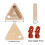 2 Pack Triangular Wood Climbing Fingerboard 3 Multi-Depth Pockets for Finger Arm Workout 3