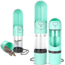 Draagbare universele voer- en waterfles voor honden en katten, lekvrij en druppelvrij, ideaal voor op reis en buiten.
