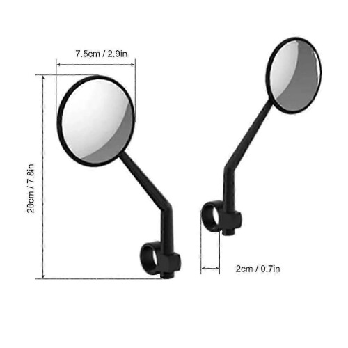 Universal Scooter Handlebar Rearview Mirror 360 Rotation Safety 1 Pair 2