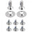 8Pcs Snowboard Binding Screw Set with Washers Ski Mounting Hardware 2
