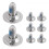 8Pcs Snowboard Binding Screw Set with Washers Ski Mounting Hardware 3