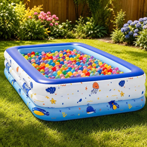 Large Rectangular Inflatable Family Pool 2