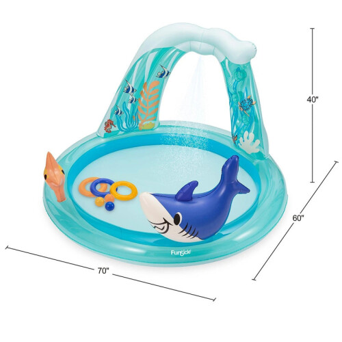 Inflatable Shark Adventure Splash Pool 2