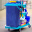 Blue janitorial cart bag with hooks 1 pack 7