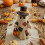 (A) Lighted Patchwork Ghost Figurine with Pumpkin Lantern Halloween Tabletop Lamp Ornament 3